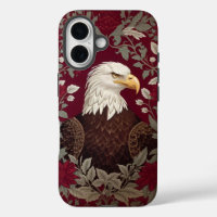 Elegant Bald Eagle William Morris Inspired Floral