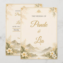 Elegant Bali Mountain Wedding Invitation