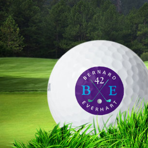 Elegant Ball with Monogram Age purple