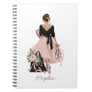 Elegant Ballerina Instructor Fashion Girl Notebook