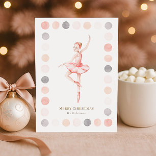 Elegant Ballerina Merry Christmas Card