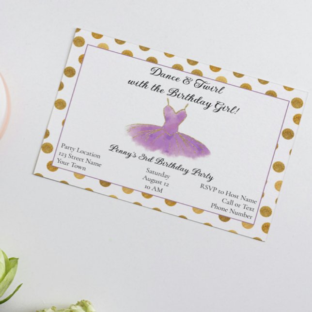 Elegant Ballerina Party Invitation (Creator Uploaded)