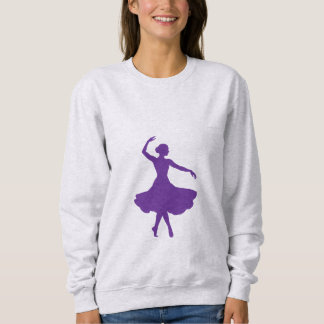 Elegant Ballerina Silhouette Ballet Dancer Sweatshirt