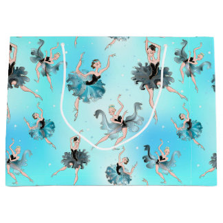 Elegant Ballerinas Wrapping Paper Large Gift Bag