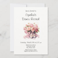 Elegant Ballet Dance Recital Invitation