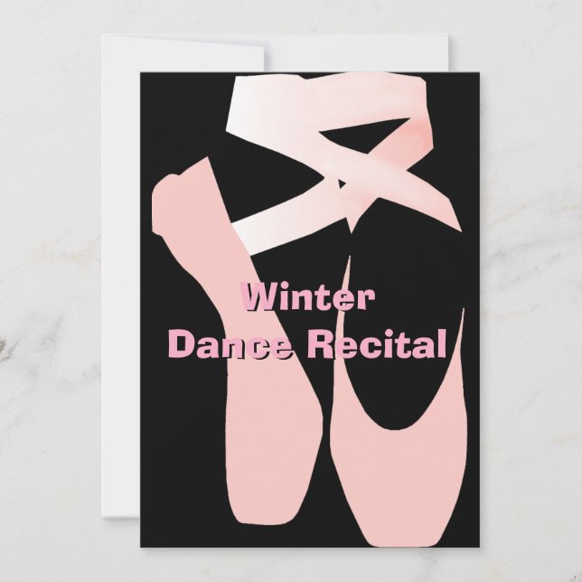 Elegant Ballet Dance Recital Invitation (Front)