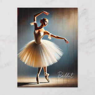 Elegant Ballet Dancer Pose Postcard