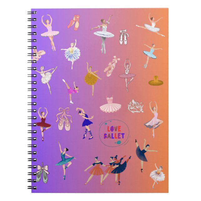 Elegant Ballet Dancers Notebook (Front)