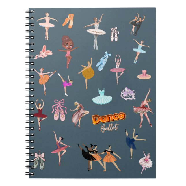 Elegant Ballet Dancers Notebook (Front)