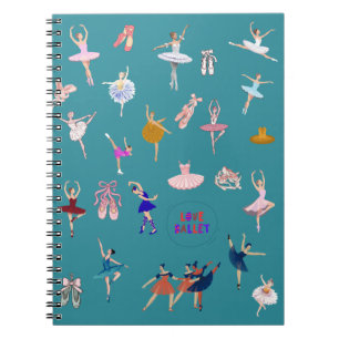 Elegant Ballet Dancers Notebook