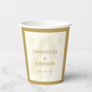 Elegant Ballroom Vintage Ivory Wedding Paper Cups