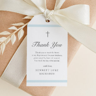 Elegant Baptism Downloadable Thank You Favour Tags Invitation