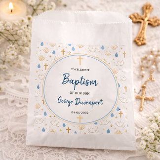 Elegant Baptism | Religious Kids Christening Party Favour Bags