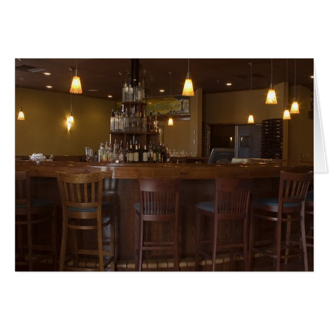 Elegant Bar Blank Card (Front Horizontal)