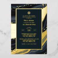 Elegant Bar Mitzvah | Bat Mitzvah | Navy Agate
