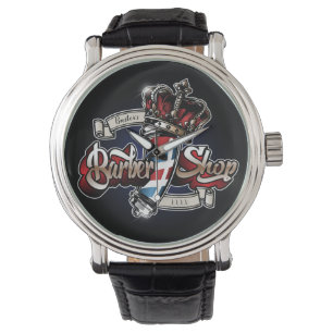 Elegant Barber Pole and Crown Personalise Watch