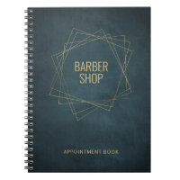 Elegant barber shop navy gold elegant