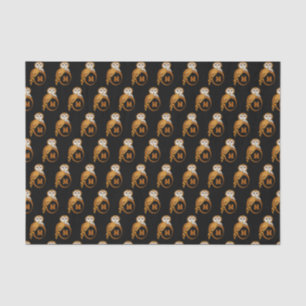 Elegant Barn Owl Monogram Tissue Paper