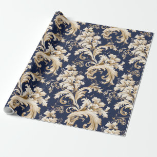 Elegant Baroque and Damask Decor: Vintage Ornate Wrapping Paper