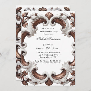 Elegant Baroque Bachelorette Party Invitation