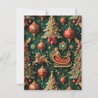 Elegant Baroque Christmas Invitation Card