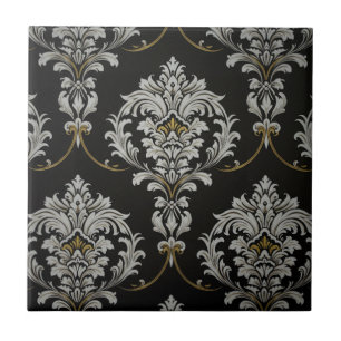 Elegant Baroque Damask Tile