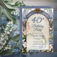 Elegant Baroque Floral Arch 40th Birthday Party