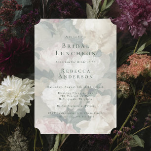 Elegant Baroque Floral Wedding Bridal Shower Invitation