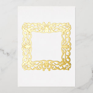 Elegant Baroque Frame Gold Blank
