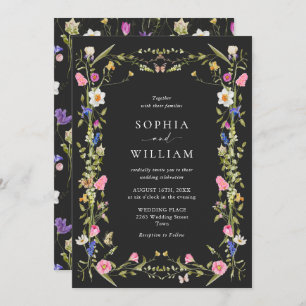 Elegant Baroque French Garden Floral Wedding Invitation