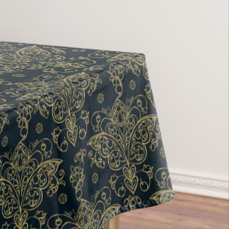 Elegant Baroque Gold Butterfly Flourish Tablecloth