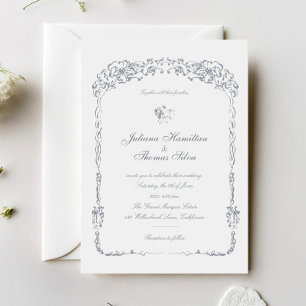 Elegant Baroque Ornamented Frame Wedding Invitation