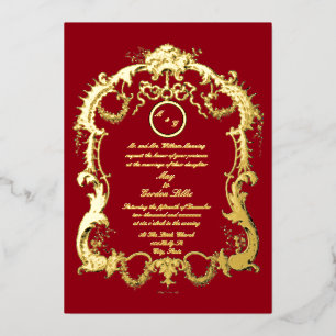 Elegant Baroque Rococo 1746 Frame Border Wedding