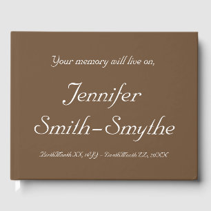 Elegant & Basic Funeral Guest Book