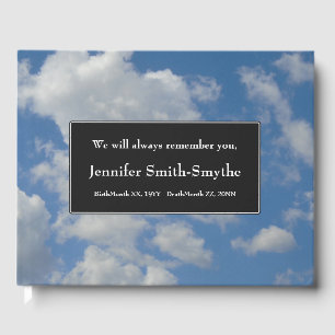 Elegant, Basic Funeral Guest Book