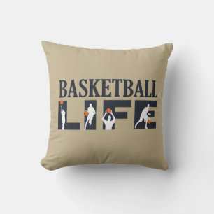 Elegant basketball players cushion
