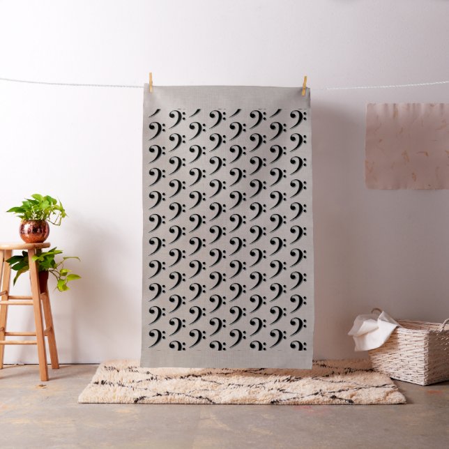 Elegant Bass Clef Fabric (In Situ)