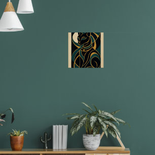 Elegant Bastet Poster   Egyptian Cat Goddess