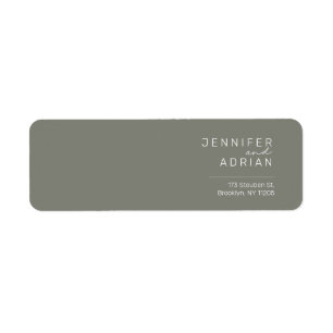 Elegant Battleship Grey Minimal Modern Return Add
