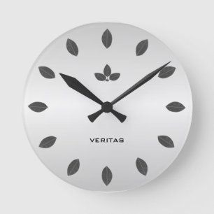 Elegant Bay Tree Leaves Round Clock