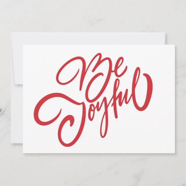 Elegant Be Joyful Holiday Design Card (Front)