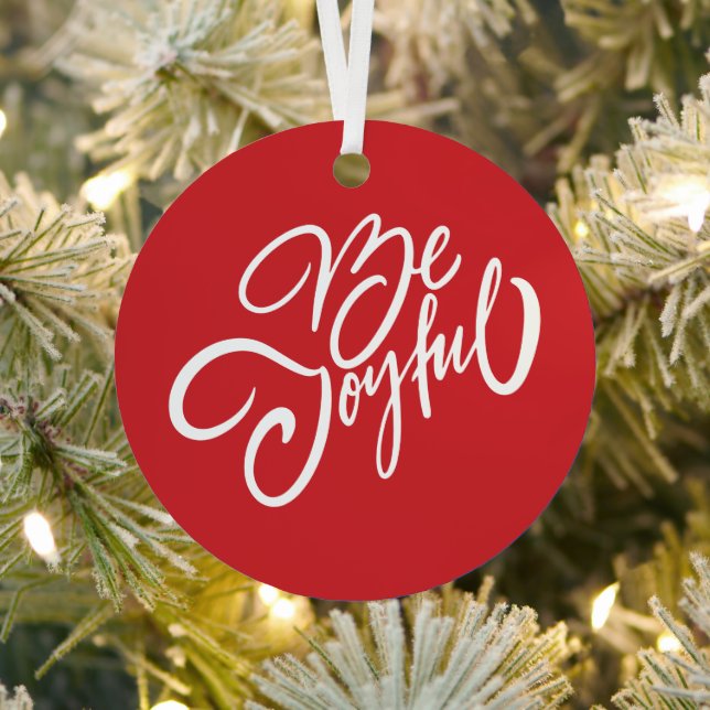 Elegant Be Joyful Holiday Design Metal Tree Decoration (Insitu)