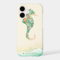 Elegant Beach Botanical Seahorse