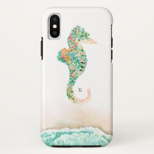 Elegant Beach Botanical Seahorse Case-Mate iPhone Case