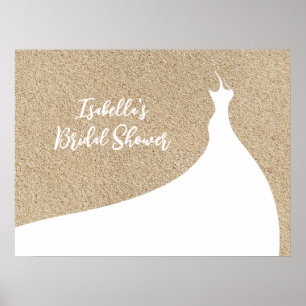 Elegant Beach Bridal Shower Poster