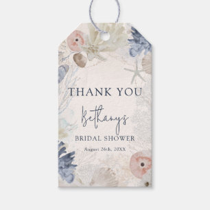 Elegant Beach Nautical Bridal Shower Thank You Gift Tags