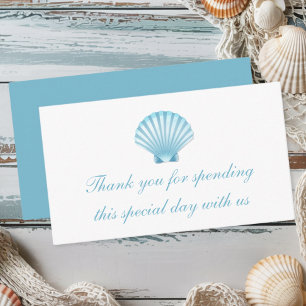 Elegant Beach Nautical Thank You Wedding Place Card