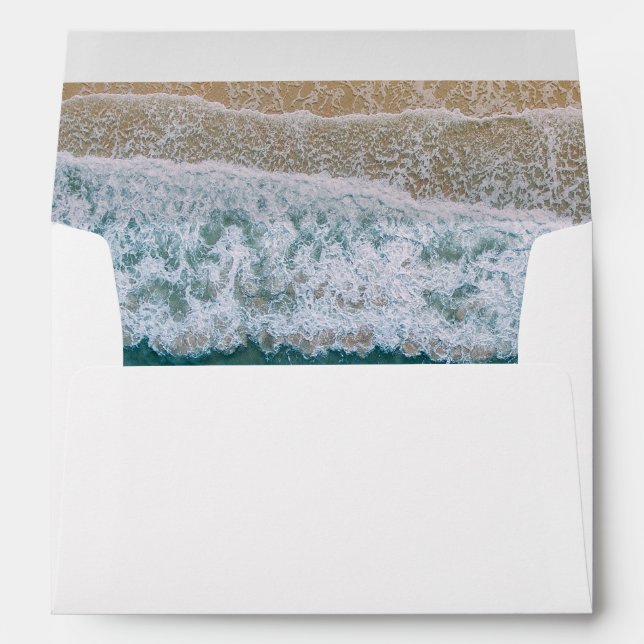 Elegant Beach Ocean Envelope (Back (Bottom))