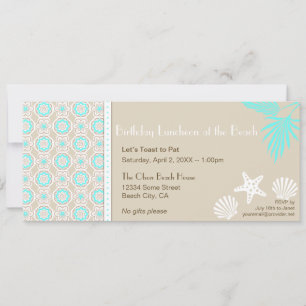 Elegant Beach Pattern Party Invitation 2