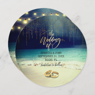 Elegant Beach Summer Wedding Invitation